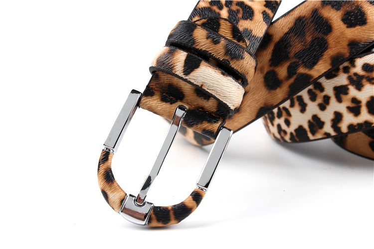 Women’s Leopard Leather Belt