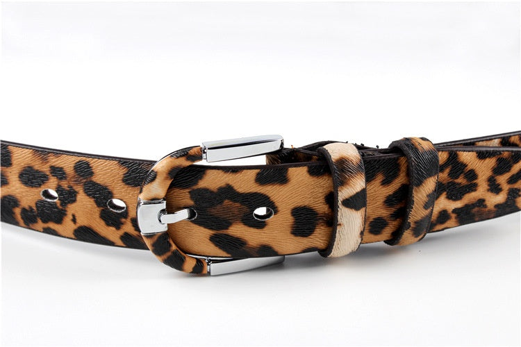 Women’s Leopard Leather Belt