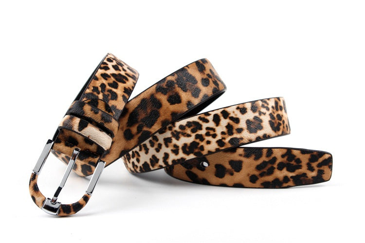Women’s Leopard Leather Belt