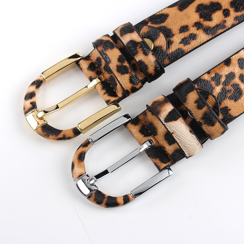 Women’s Leopard Leather Belt