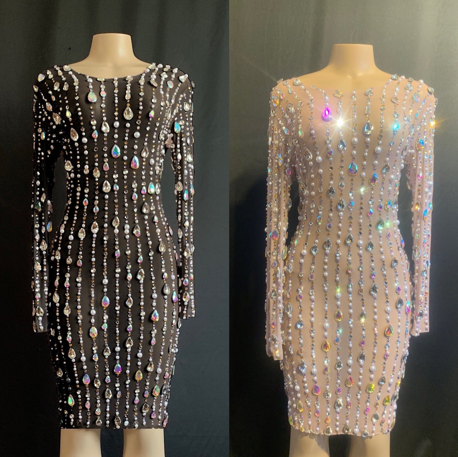Women’s Rhinestone Birthday Short Party Dress