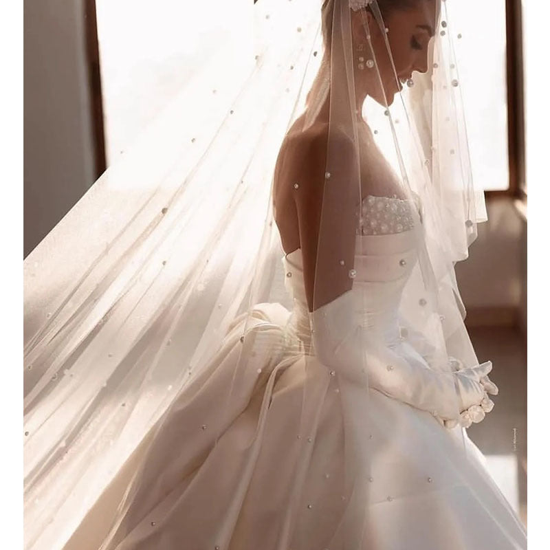 Women’s Satin Bridal Strapless Dress