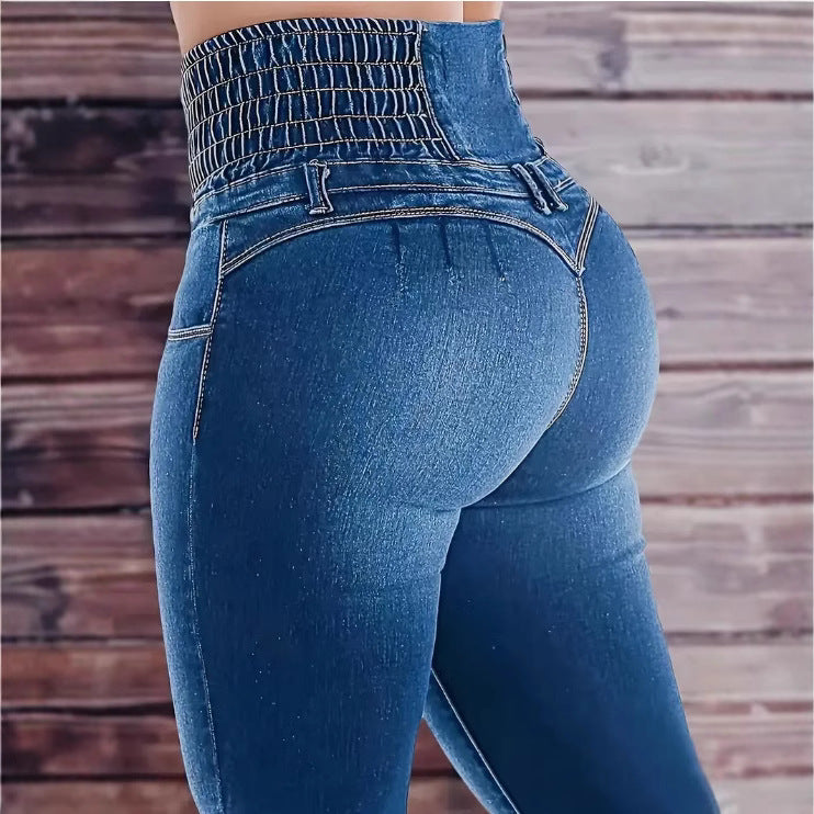 Women’s Stretch Button Denim Pants
