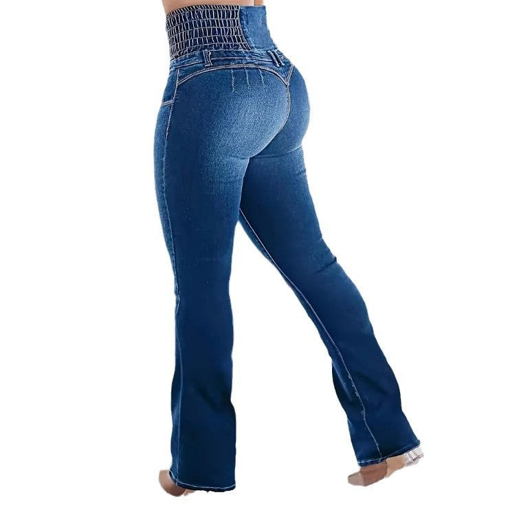 Women’s Stretch Button Denim Pants