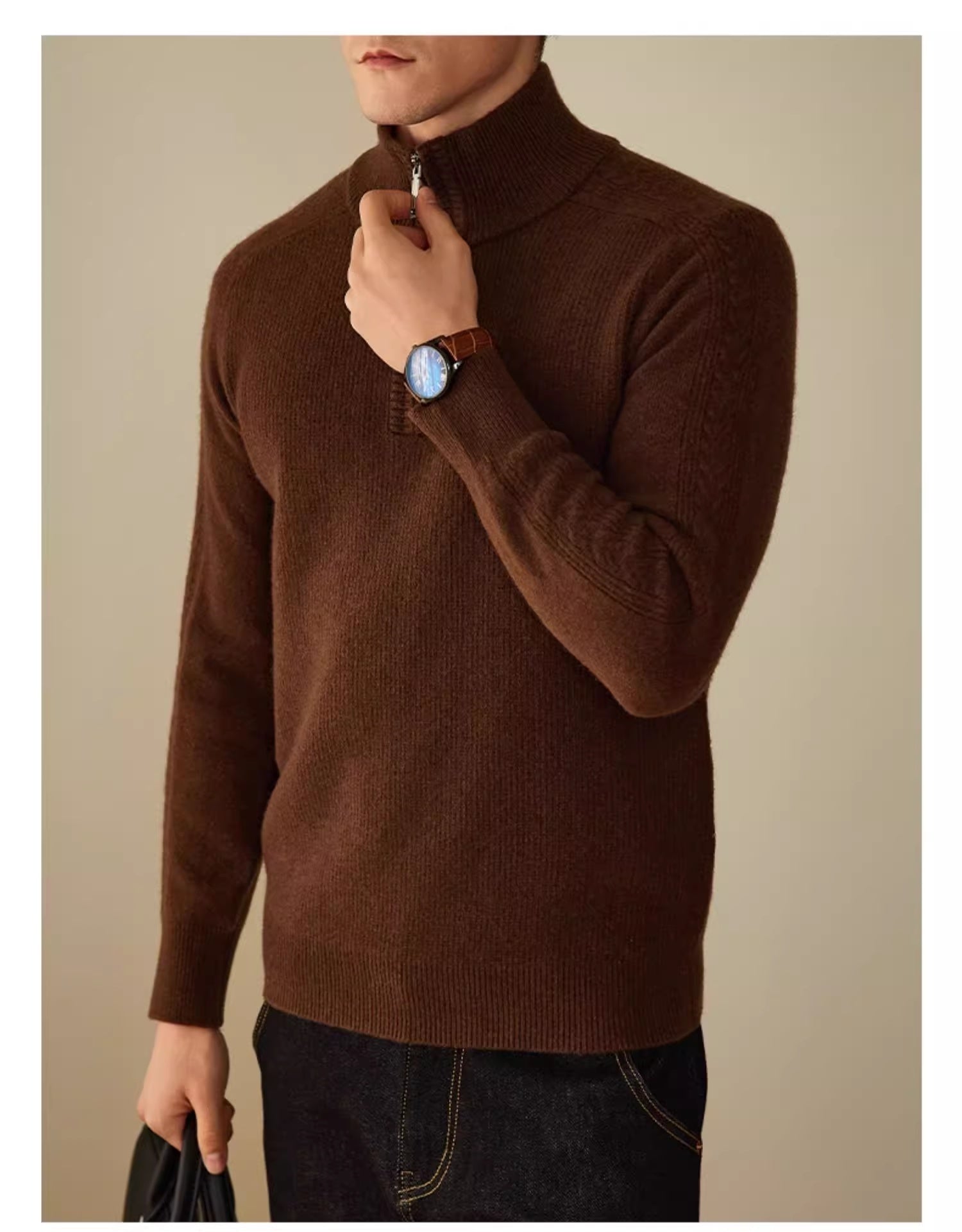 Wool Sweater Men’s Business Leisure Warm Sweater