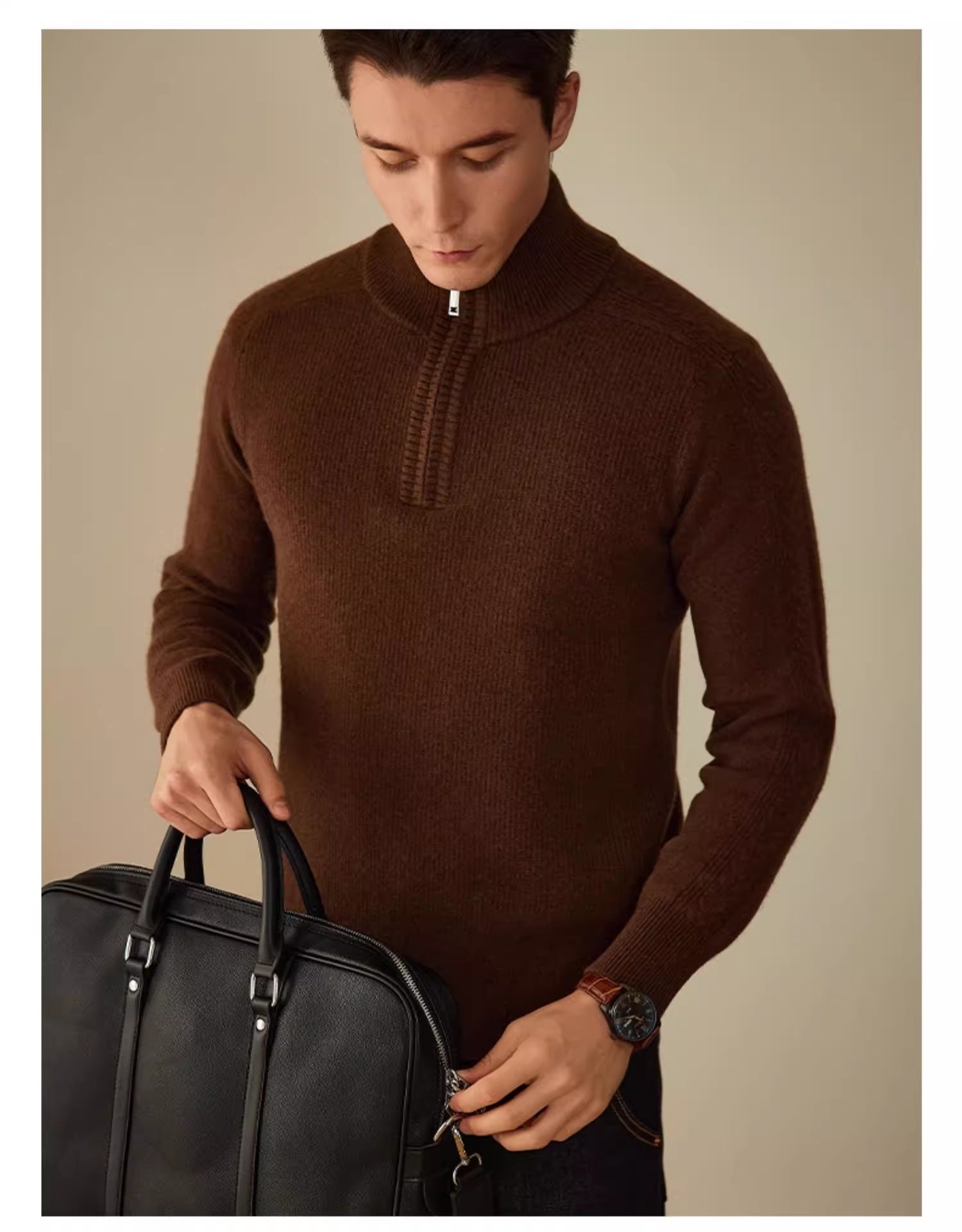 Wool Sweater Men’s Business Leisure Warm Sweater