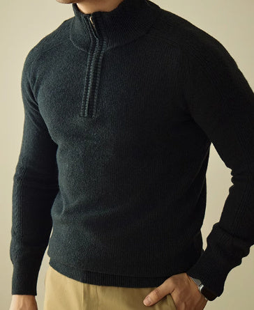 Wool Sweater Men’s Business Leisure Warm Sweater - Gray / 48