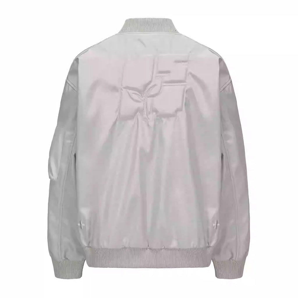 American Embroidered Stand Collar Jacket For Men And Women - Gray / M